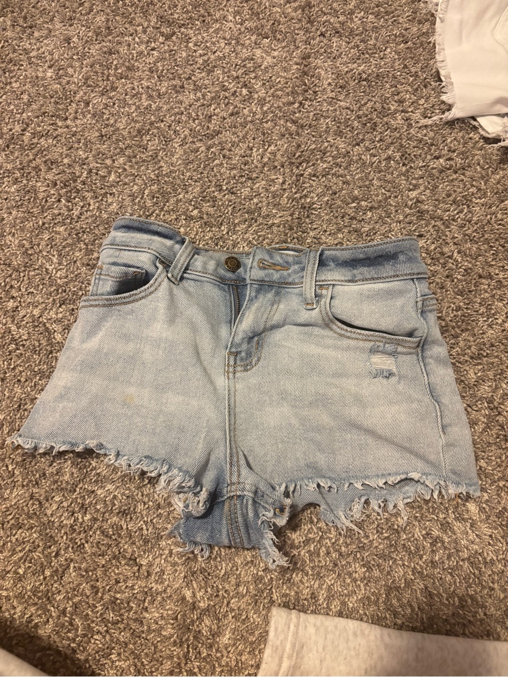 Windsor Light Blue Distressed Denim Cutoff Shorts